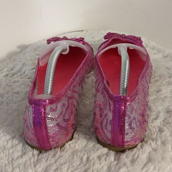 Karyn's Pink Clear Sequined Flats - Picture 3 of 8